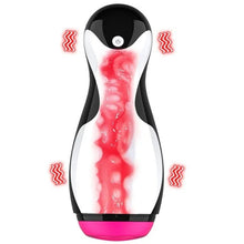 Load image into Gallery viewer, Bowling Deep Throat Intelligent Vibration Vacuum Sucking Voice Aircraft Cup Men's Fun Masturbation Warming Cup