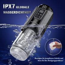 Load image into Gallery viewer, 100% Wasserdicht 4 IN 1 Automatischer Masturbator für Männer, Die realistische Zunge dreht sich um 360°, um jeden empfindlichen Punkt der Eichel zu lecken und zu necken.