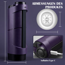 Load image into Gallery viewer, 7 einziehbares Ein-Knopf-Burst-Lautloses elektrisches Masturbationsgerät für