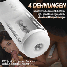 Load image into Gallery viewer, 4 Thrusting 4 Suction 10 Vibration Heating Function Masturbator Cup