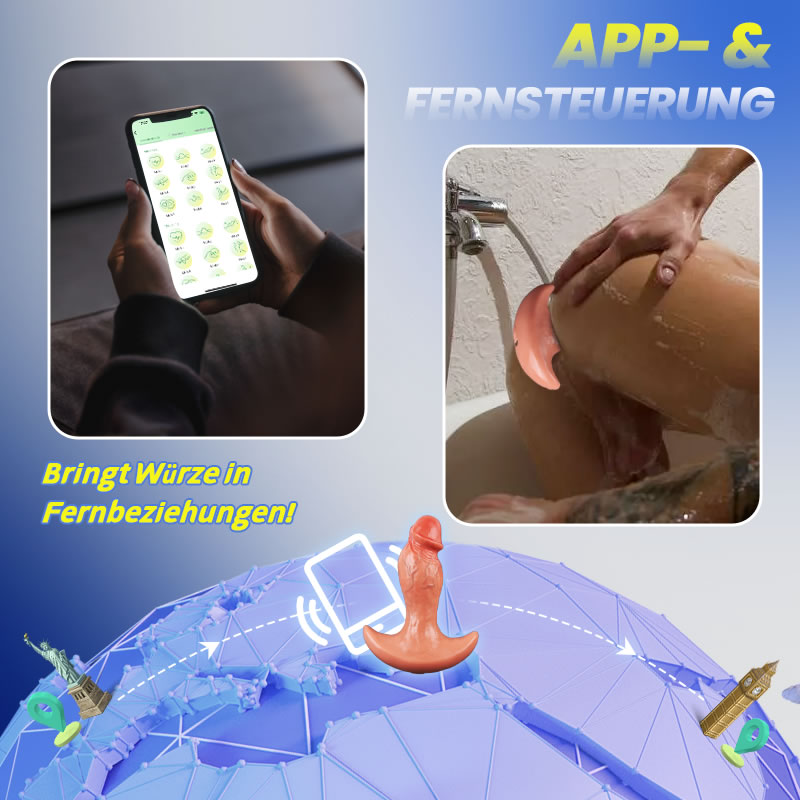 Levi – APP- & Fernbedienungs-gesteuerter 360° rotierender, vibrierender Analplug / Anal-Dildo für Männer & Frauen