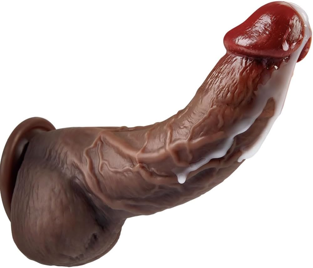 6cm dicker Realistischer Dildo groß für G-Punkt-Stimulation mit spezieller Kurve 20cm Silikon dildos mit Starkem Saugnapf Penis Analdildo realistische dildos Sexspielzeug für Frauen und Männer