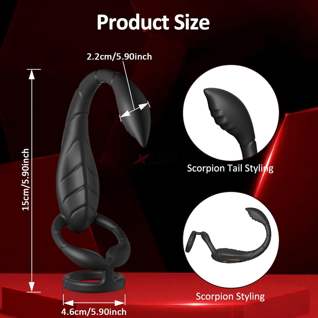 Vibrierender Penisring, Prostatamassagegerät, Analsexspielzeug, Analvibrator mit 9 Modi, Fernbedienung, vibrierender Analplug
