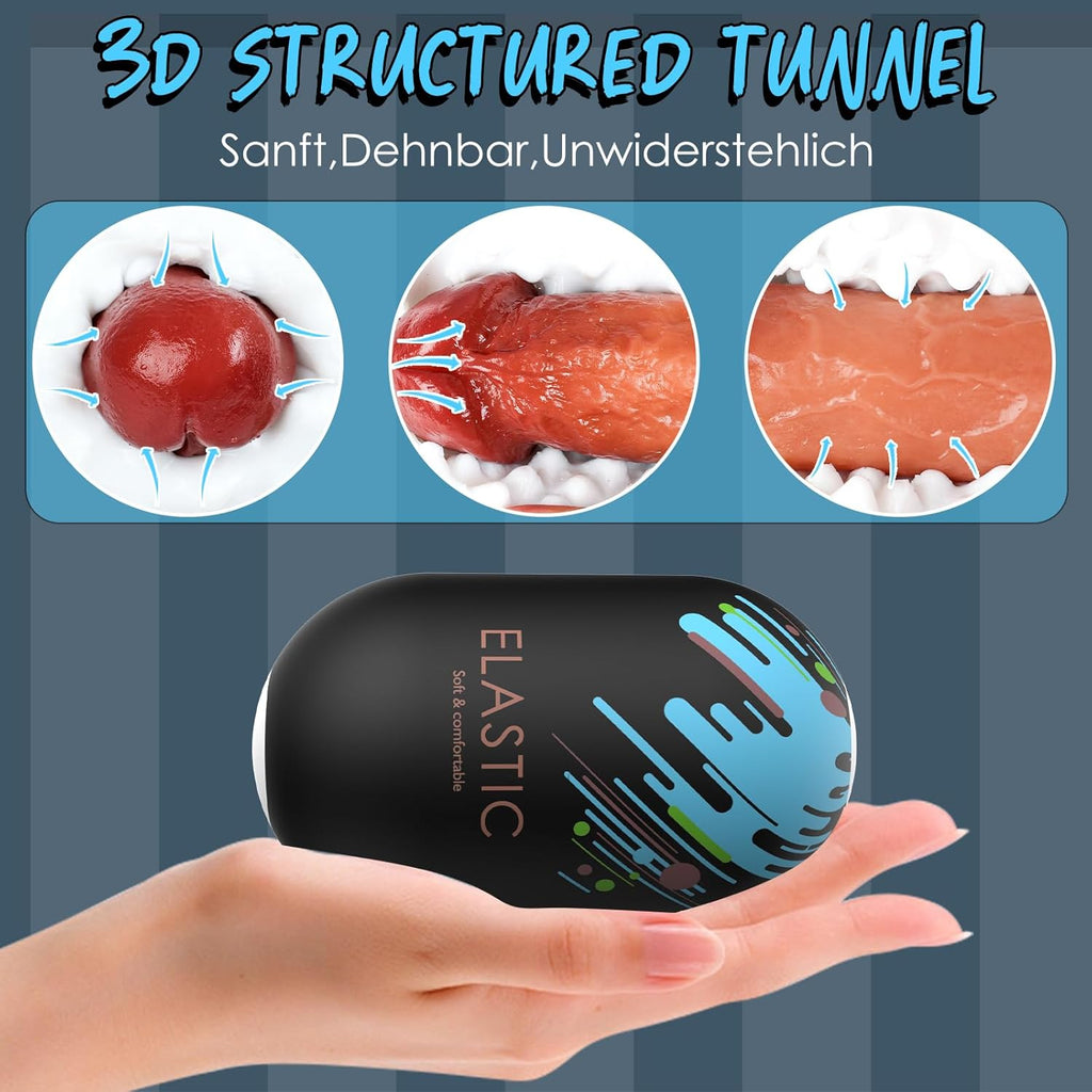 Wiederverwendbare Masturbationshilfe Masturbieren für Männer Sex Spielzeug für die Männer Masturbator Cup Sex Spielzeug Masturbatoren Taschenmuschi 3D Realistisch Pocket Pussy Blowjob Penis Sex Toys