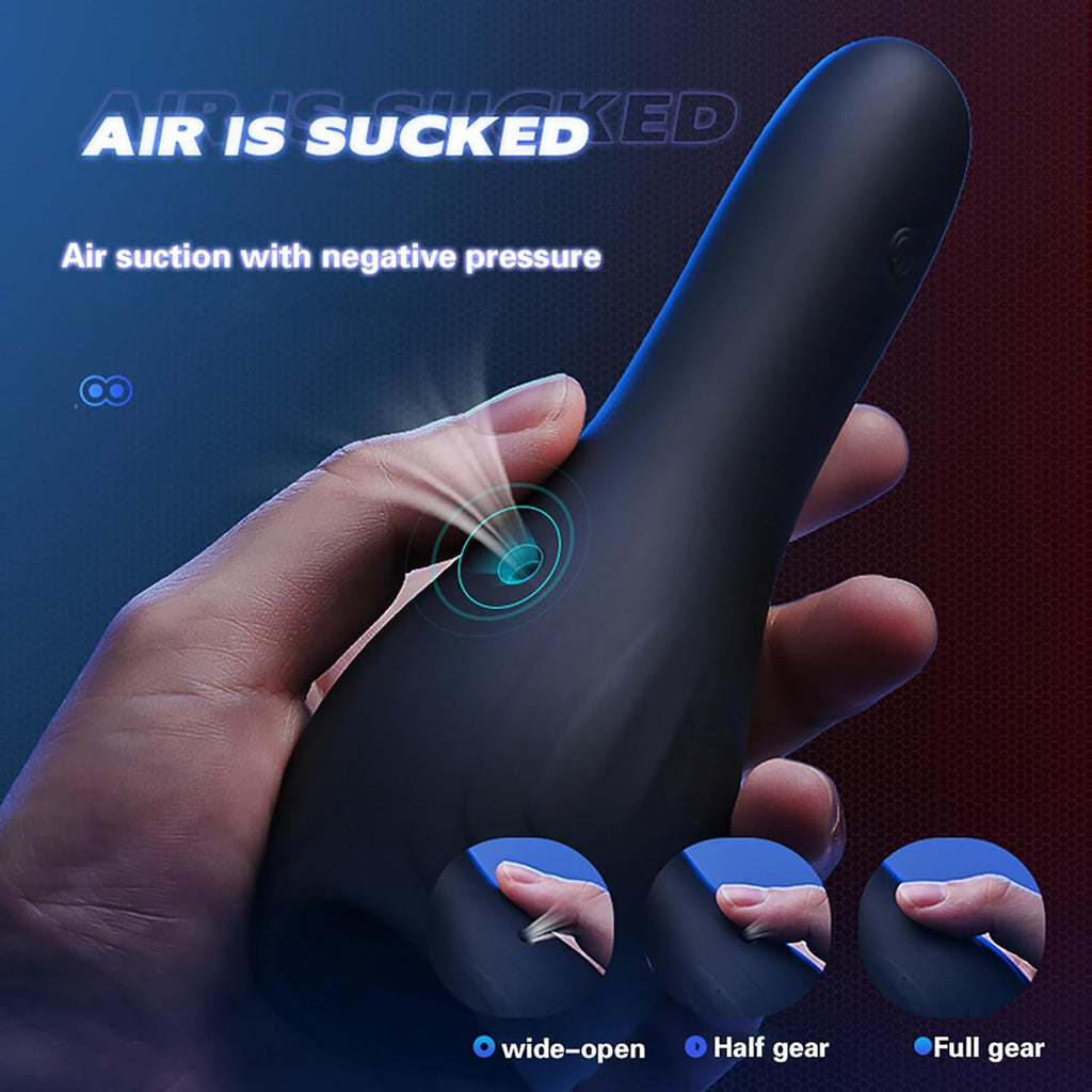 Buntune Elektrischer Cup Masturbator Sexspielzeug für Männer Silikon Penis Trainer Vibrator mit 10 Vibrationsmodi und Zunge Lecken Saugmodi Eichel Stimulator für Herren Taschenmuschi Massagegerät