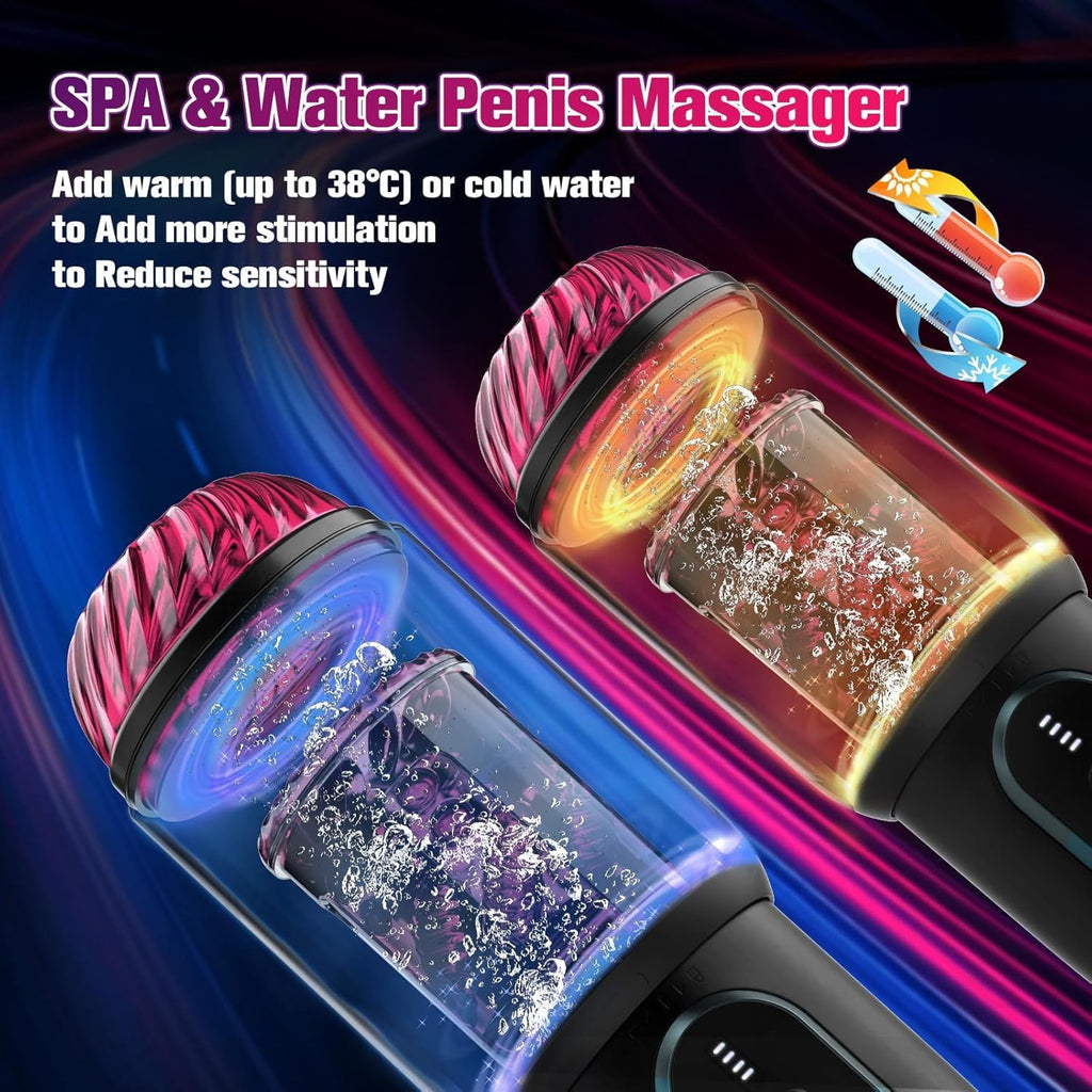 Elektrischer Masturbator Masturbieren Sex Spielzeug für Männer 5 Teleskop 5 Rotierend 5 Saugen, Vibratorensets APP Fernbedienung Vagina Pussy Sex Toys Penispumpe, Masturbatoren Taschenmuschi