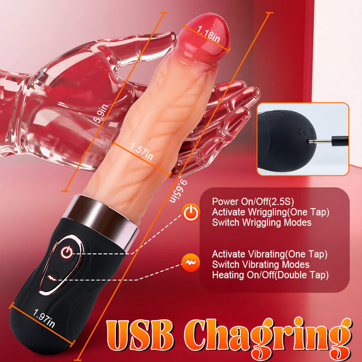Raw Torque – Beheizbarer S-Wave-Dildo