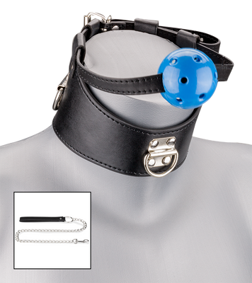 Ballknebel mit Bondage-Halsband