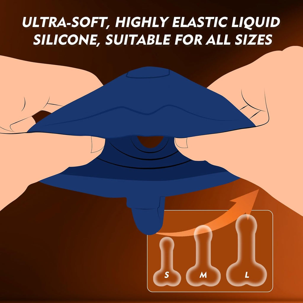 3 in 1 Penis Vibrator Male Masturbator with Detachable Butt Plug and Cock Ring